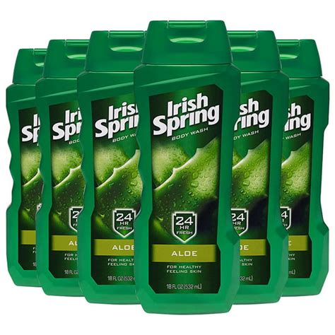 Irish Spring Aloe Vera Gel Body Wash - 18 Fluid Ounce (6 Pack) - Walmart.com - Walmart.com