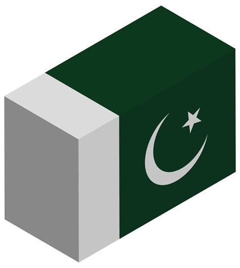 National flag of Pakistan - Isometric 3d rendering. 16591184 Vector Art ...