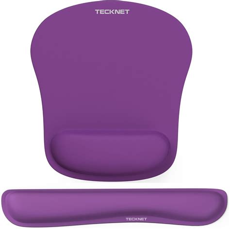 TECKNET Wrist Rest Mat, Keyboard and Mouse Wrist Support Pad Set, Comfortable Memory Foam Mouse ...