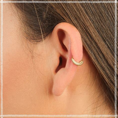 Gold Cartilage Hoop Gold Cartilage Earring 16g Cartilage Earring Cartilage Hoop Conch Tragus ...