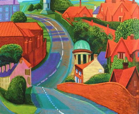 David Hockney. Yorkshire, England, 1937. The Road to York through Siedmere (1997) Oil on canva ...