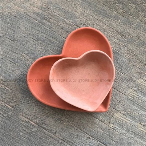 Cement Decorative Tray Mold Valentines Trinket Dish Plaster Mold Candle Tray Resin Mold Heart ...