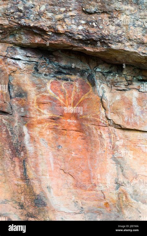 Indigenous rock art at Nourlangie. Kakadu National Park, Northern Territory, Australia Stock ...