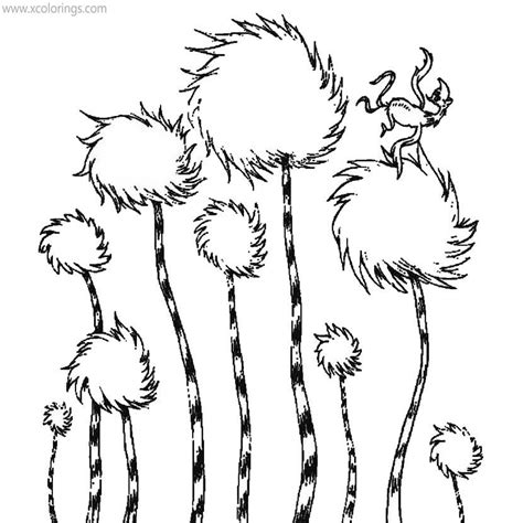 Lorax Coloring Pages Lorax Trees - XColorings.com