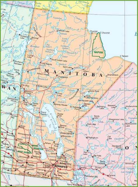 5map-of-manitoba - Avventure nel mondo - TravelGeo