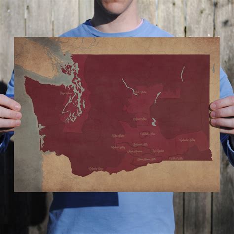 Washington Wine Regions (Unframed) - Wine Regions - Touch of Modern