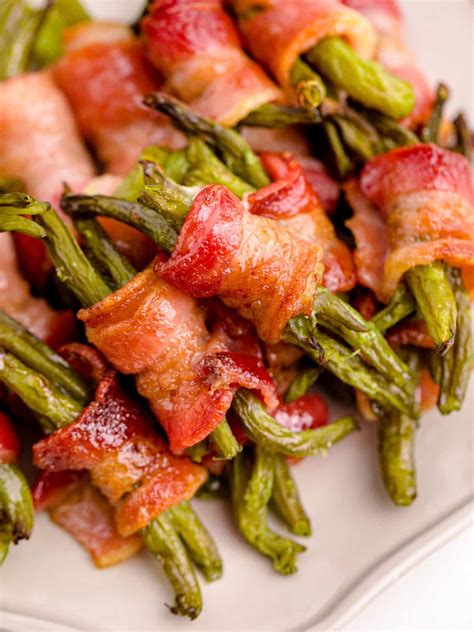 Bacon Wrapped Green Bean Bundles - My Air Fryer Kitchen