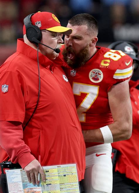Travis Kelce Screams at Chiefs Coach Andy Reid at Super Bowl 2024 | Us Weekly