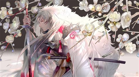 Sesshōmaru Blossom Battle - HD InuYasha Wallpaper