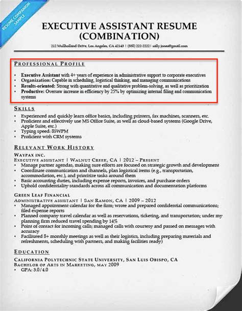 Resume Profile Examples & Writing Guide | Resume Companion