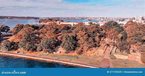 Aerial View of Sydney Skyline from Sydney Harbour Stock Image - Image ...