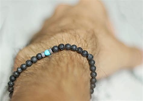 Small Bead Bracelet 4 Mm Men Christmas Gift for Him Minimalist - Etsy