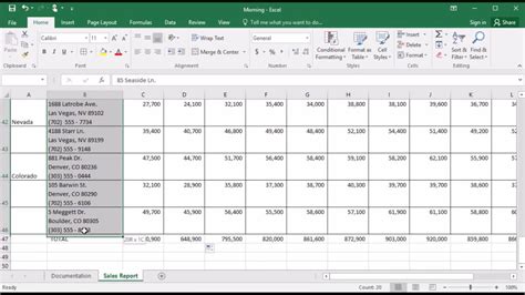 217 How to format the monthly sales table in Excel 2016 - YouTube