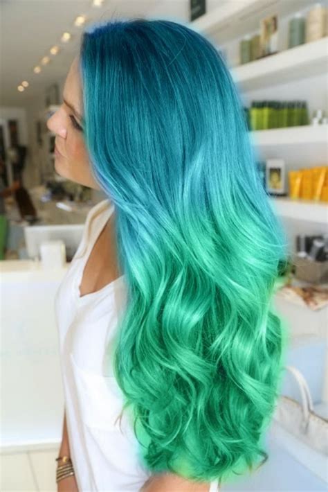 Blue/Green hair | Hair styles, Hair color crazy, Pretty hairstyles