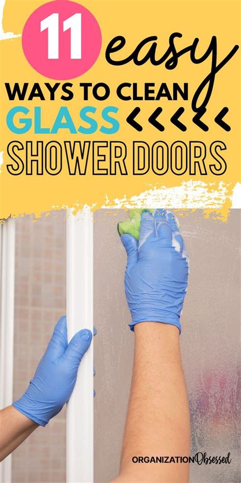 11 Brilliant Hacks to Clean Glass Shower Doors - Organization Obsessed | Cleaning, Cleaning ...
