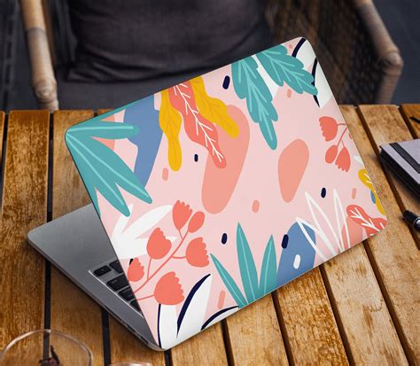 Floral Laptop Skin Sticker Abstract Pattern Vinyl Decal Dell - Etsy