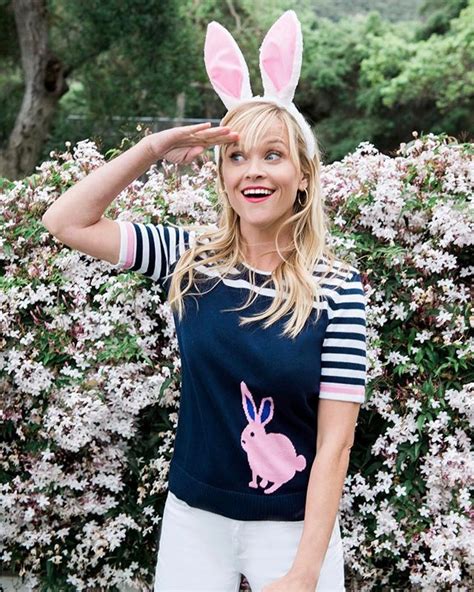 by reesewitherspoon: On the lookout for the Easter Bunny 🐰💙😉 #Easter fashion #Inspiration ...