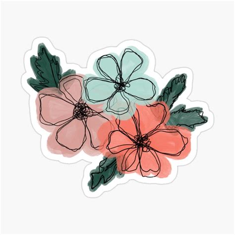 flowers Sticker by MaddieRenee | Homemade stickers, Scrapbook stickers printable, Aesthetic stickers