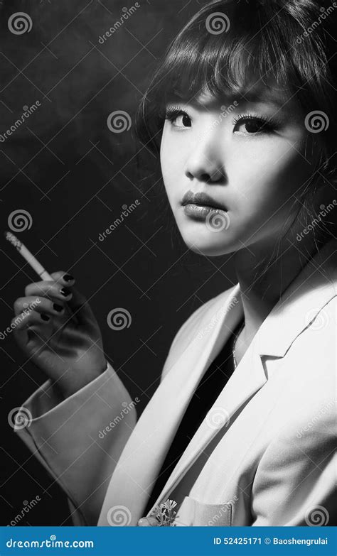 Smoking woman stock image. Image of adults, lifestyles - 52425171