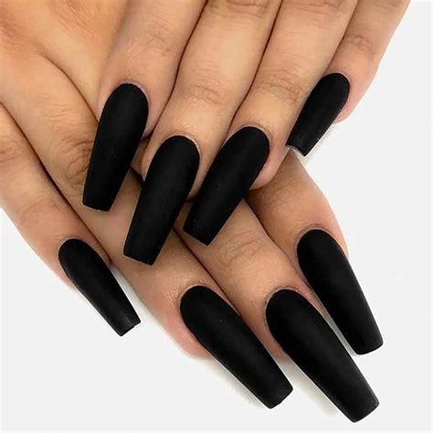 Matte Super Long Fake Nails Coffin False Nails Acrylic Full Cover Nails - Walmart.com