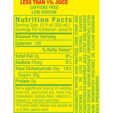 32 Squirt Soda Nutrition Label - Label Design Ideas 2020