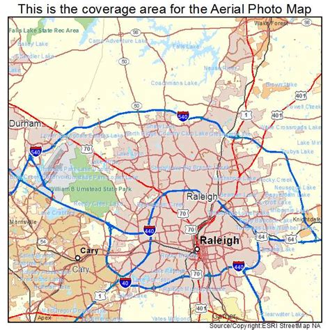 Aerial Photography Map of Raleigh, NC North Carolina