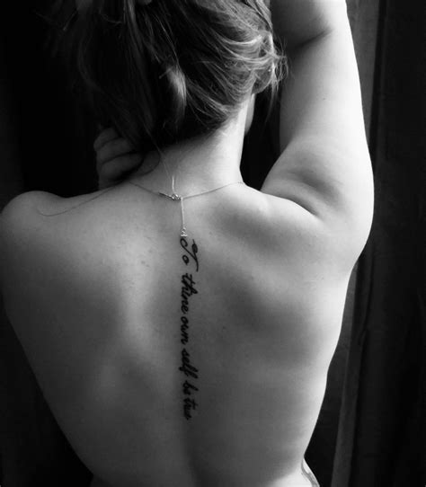 To thine own self be true back tattoo William Shakespeare tattoo # ...