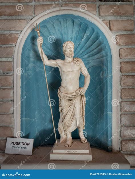 Poseidon Statue God of Sea in Greek Mythology Stock Image - Image of hero, architecture: 67226345