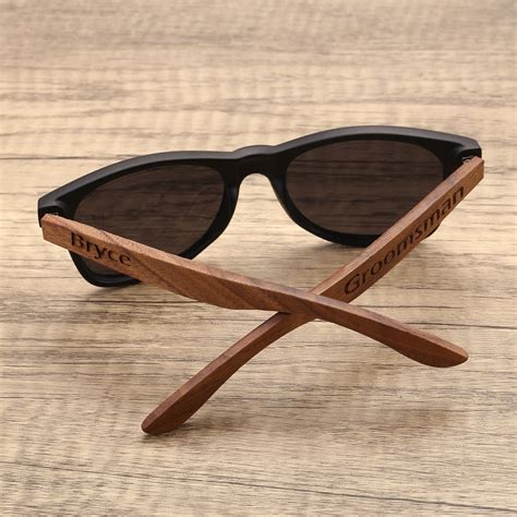 Personalized Polarized Walnut Wood Sunglasses Cylinder - Etsy