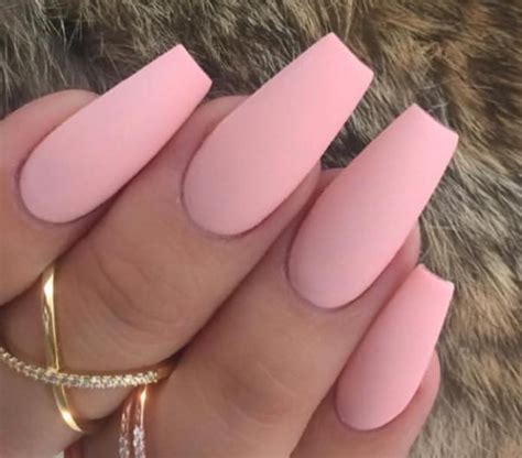 Pink Coffin Nails