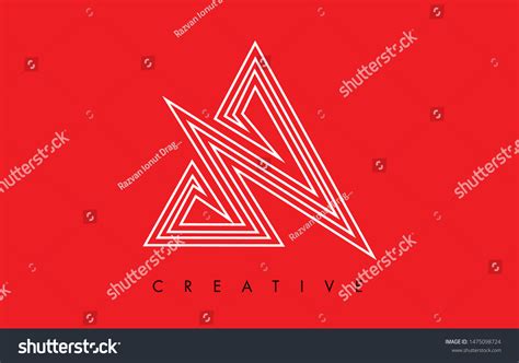 Letter Red Black Design Logo Letter: vector de stock (libre de regalías ...