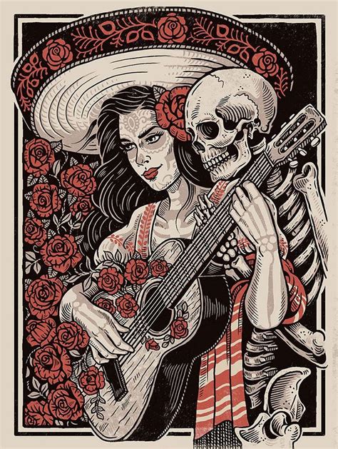 60 Beautiful “Day of the Dead” Inspired Designs & Artworks | Трафаретная печать, Рисунки чикано ...