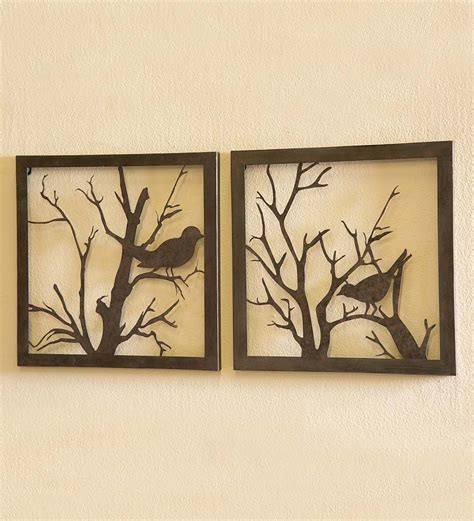 Metal Bird Wall Art, Set of 2 | Wall Art | Bird wall art, Metal tree ...