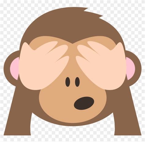 Download Monkey Emoji Covering Eyes Pdf Www Topsimages Com - See No ...