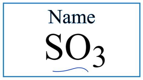 How to Write the Name for SO3 - YouTube