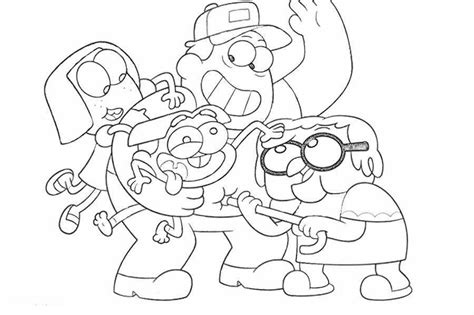 The happy Greens Family from Big City Greens Coloring Page - Free Printable Coloring Pages