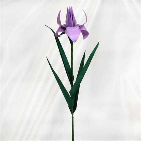 Origami Iris Flower | Paper flowers, Origami flowers, How to make paper flowers