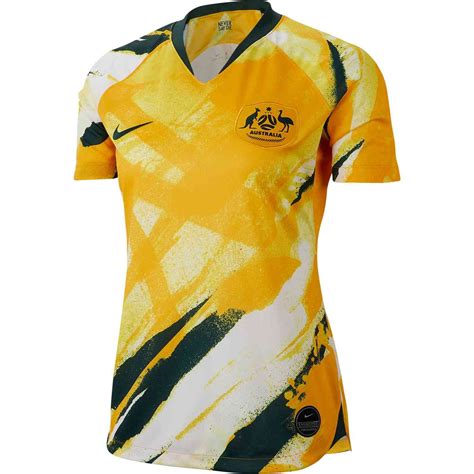 2019 Nike Australia Womens Home Jersey | Soccer shirts, World cup ...