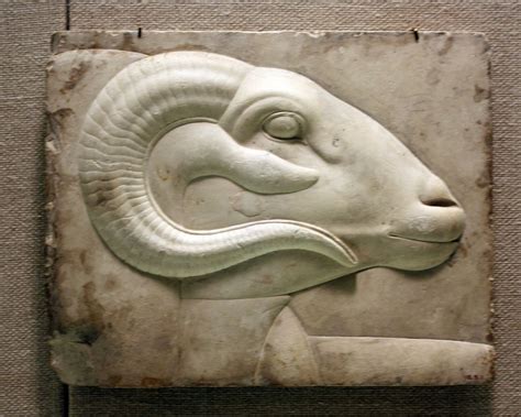 Relief plaque with ram's head from a god's figure | Ancient art, Ancient egyptian art, Egyptian art