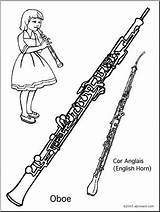 Coloring Page Oboe  Abcteach sketch template