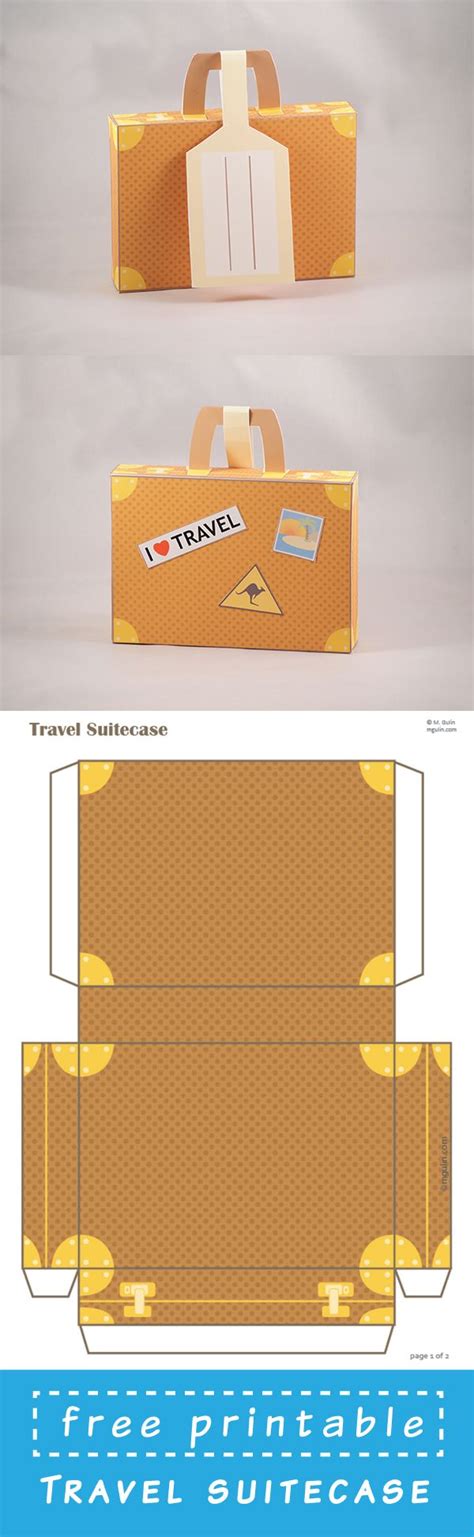 Foldable Printable Suitcase Template