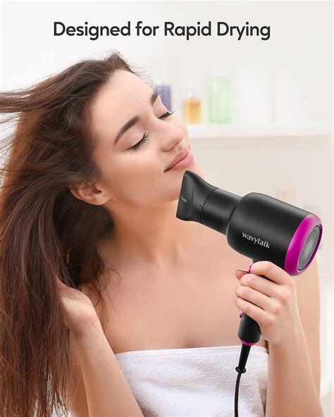 Wavytalk Diffuser Hair Dryer with Diffuser 1875W Blow Dryer Ionic Hair Dryer for Women with ...