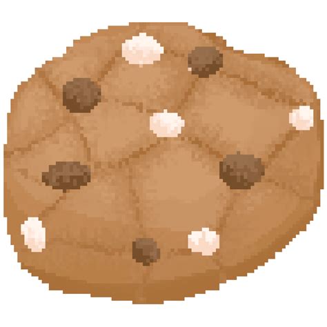 Cute chocolate chip cookie in pixel art 26515694 PNG