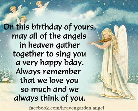 Happy Birthday to My Angel In Heaven Quotes Happy Birthday In Heaven Messages Heavens Garden ...