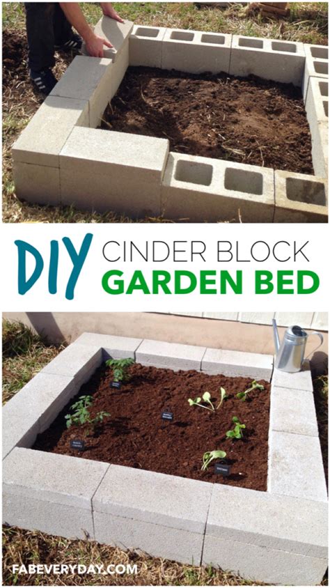 DIY Cinder Block Raised Garden Bed - Fab Everyday