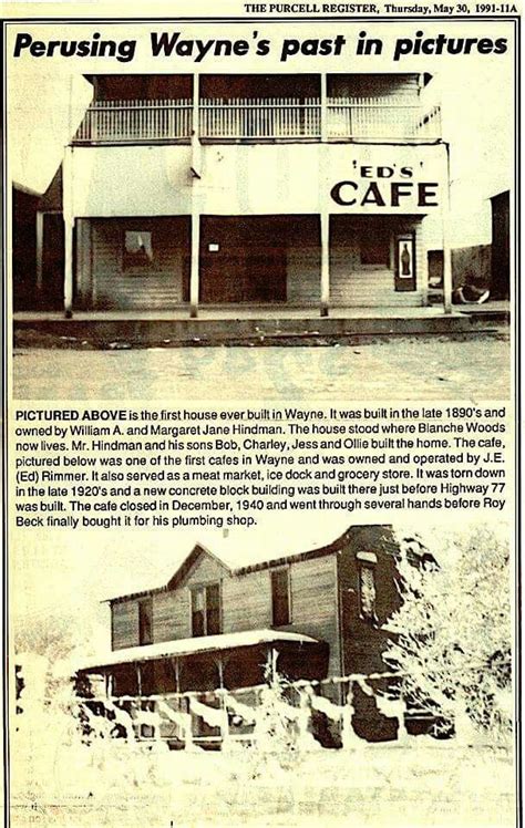 Wayne, Ok | Oklahoma history, Cafe pictures, Historical photos