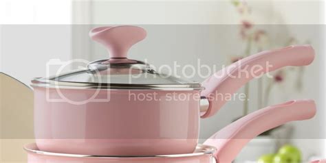 5 Piece Baby Pink Pan Set - , Ceramic Easy Clean - Soft Touch Handles ...