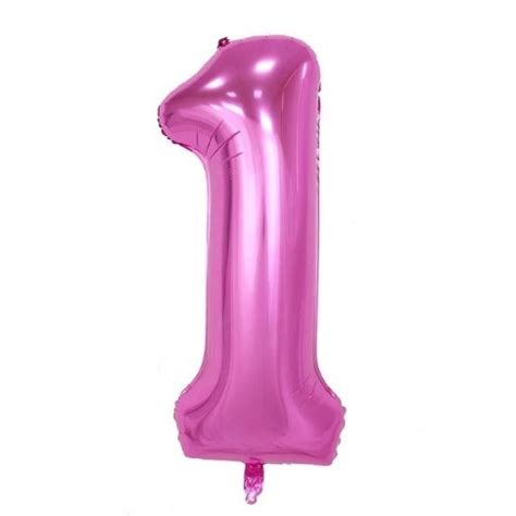 Pink foil number 1 balloon balloons vancouver JC Balloon Studio