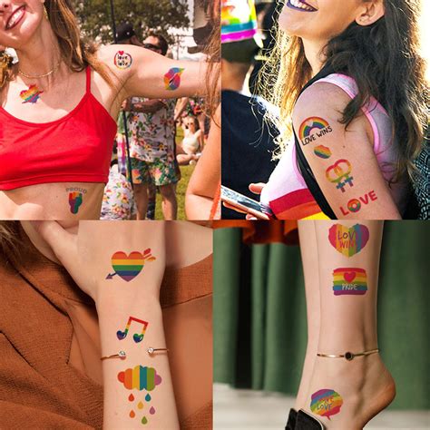 PrideOutlet > Temporary Tattoos > Rainbow Pride Temporary Tattoo Pack A113