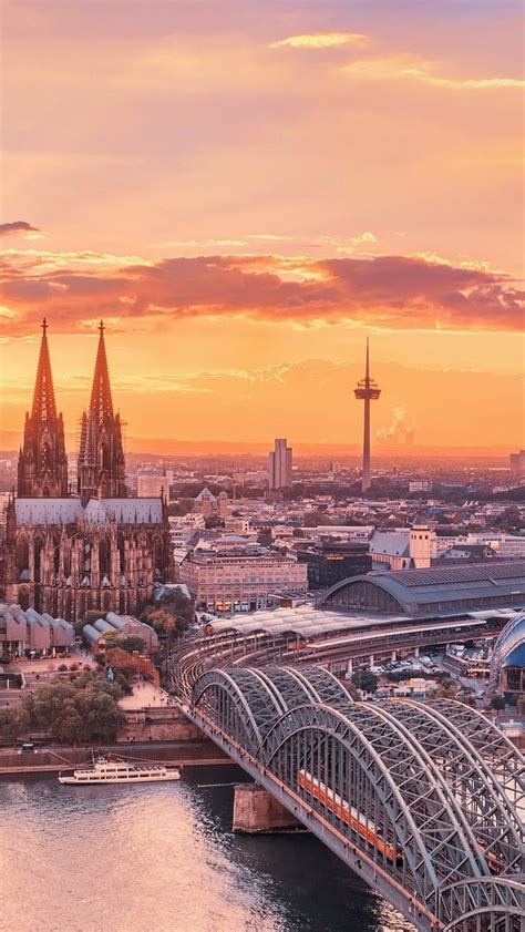 Cologne City, Germany City Iphone Wallpaper, Sunrise Wallpaper, World Map Wallpaper, Travel ...